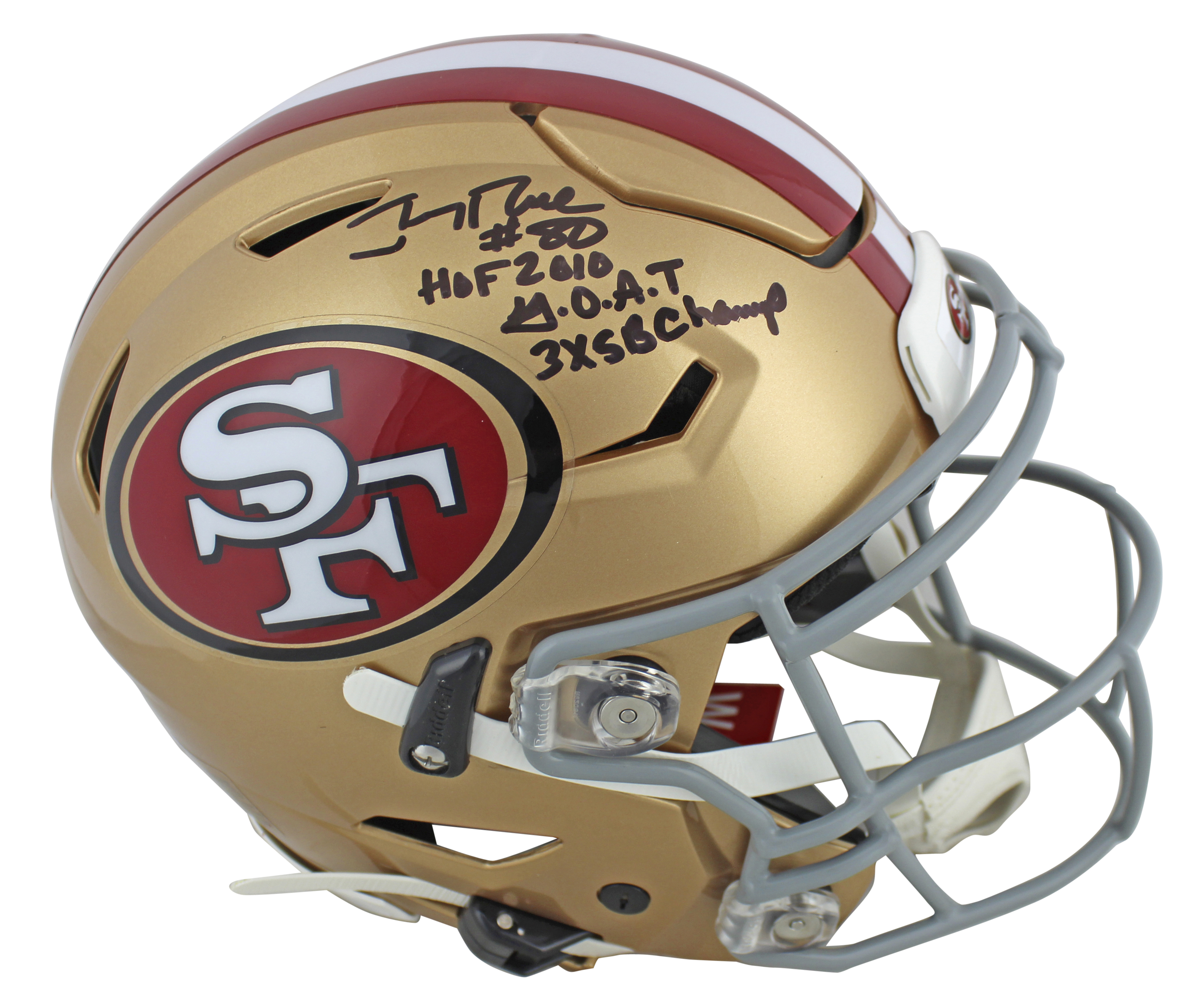 signed jerry rice helmet