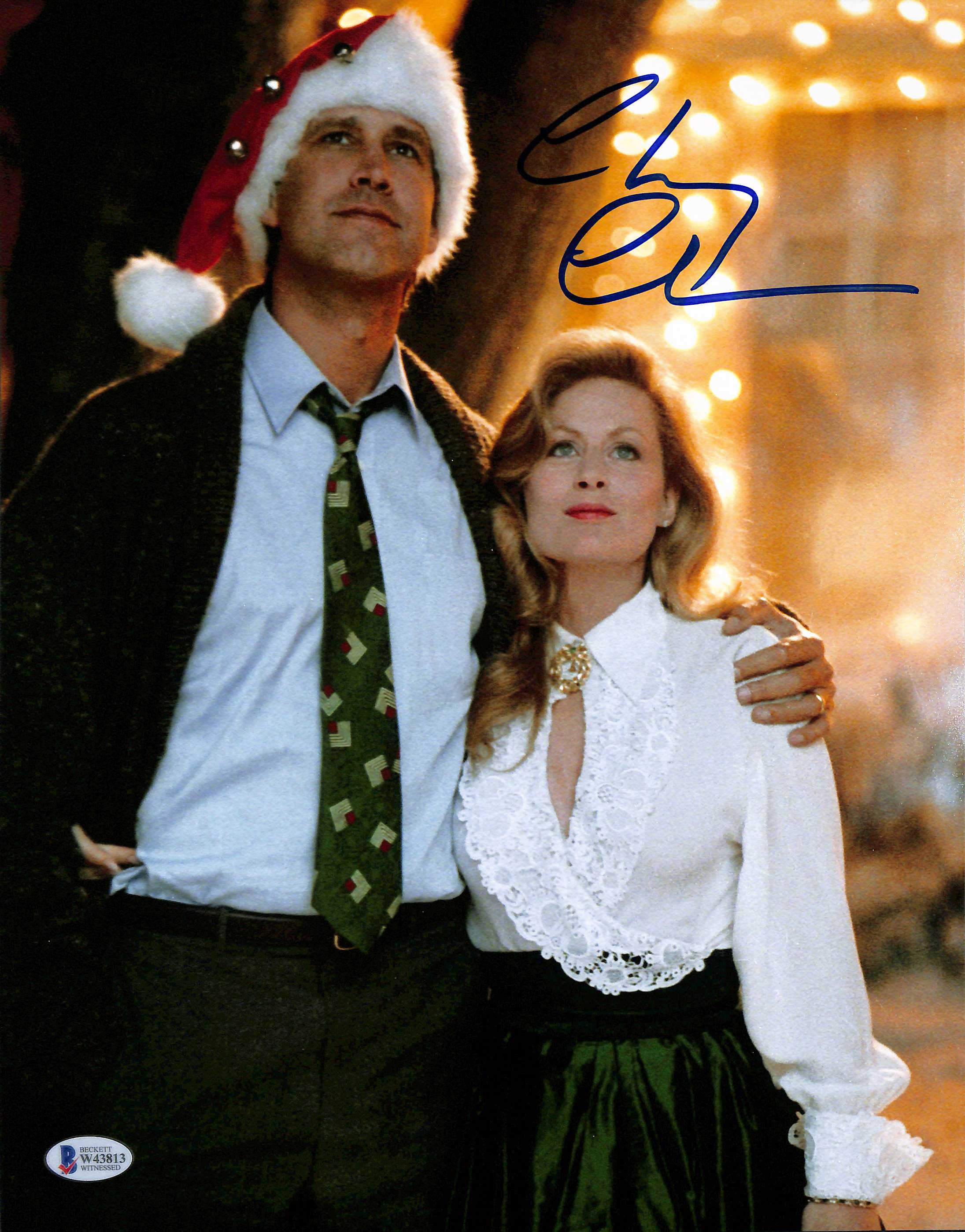 Chevy Chase Christmas Vacation Authentic Signed 11x14 Photo BAS