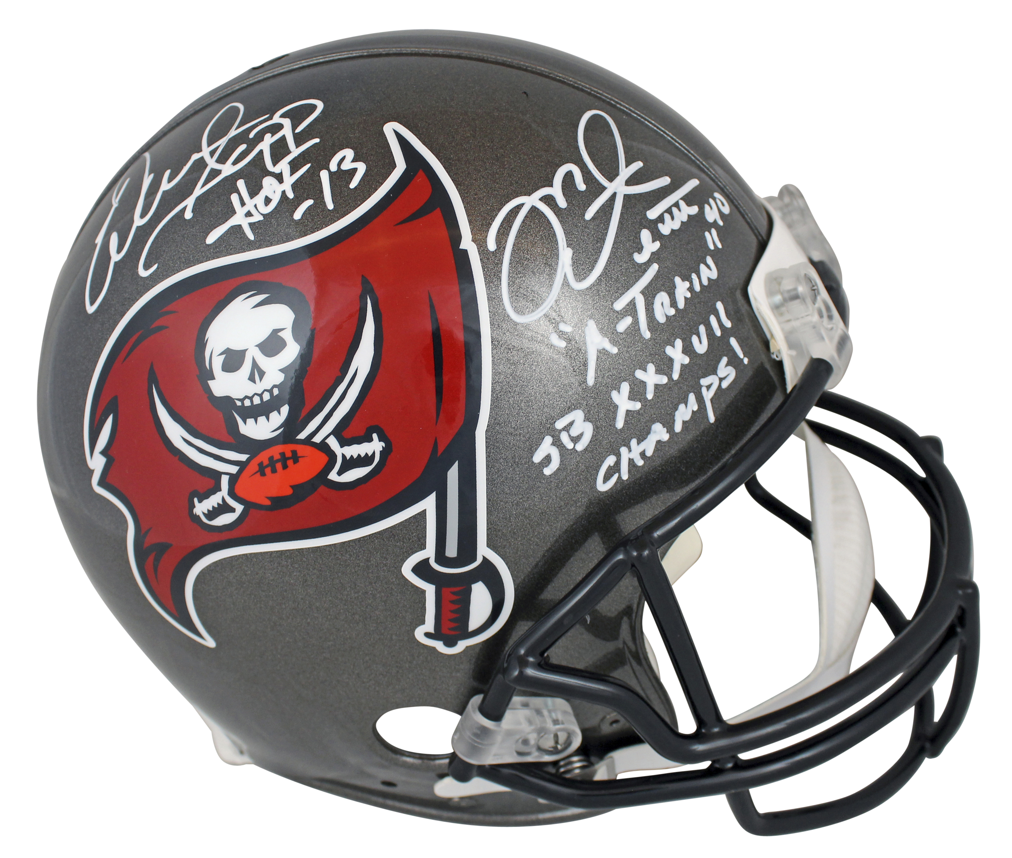 mike alstott signed helmet