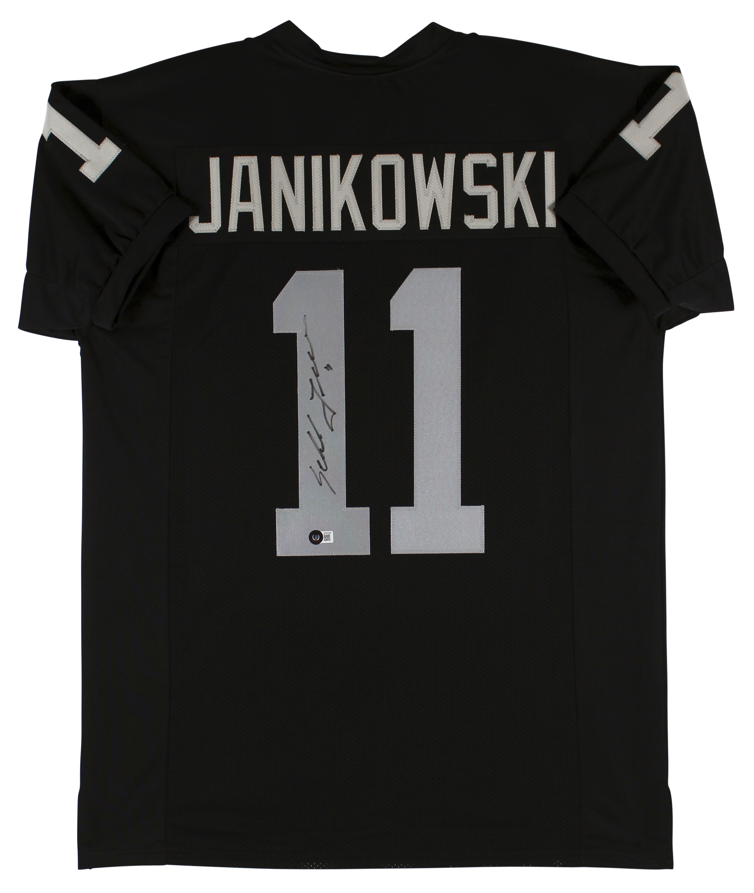 RAIDERS JANIKOWSKI 11番シャツ 黒 Reebok Sebastian Janikowski #11 Oakland Raiders STITCHED NFL