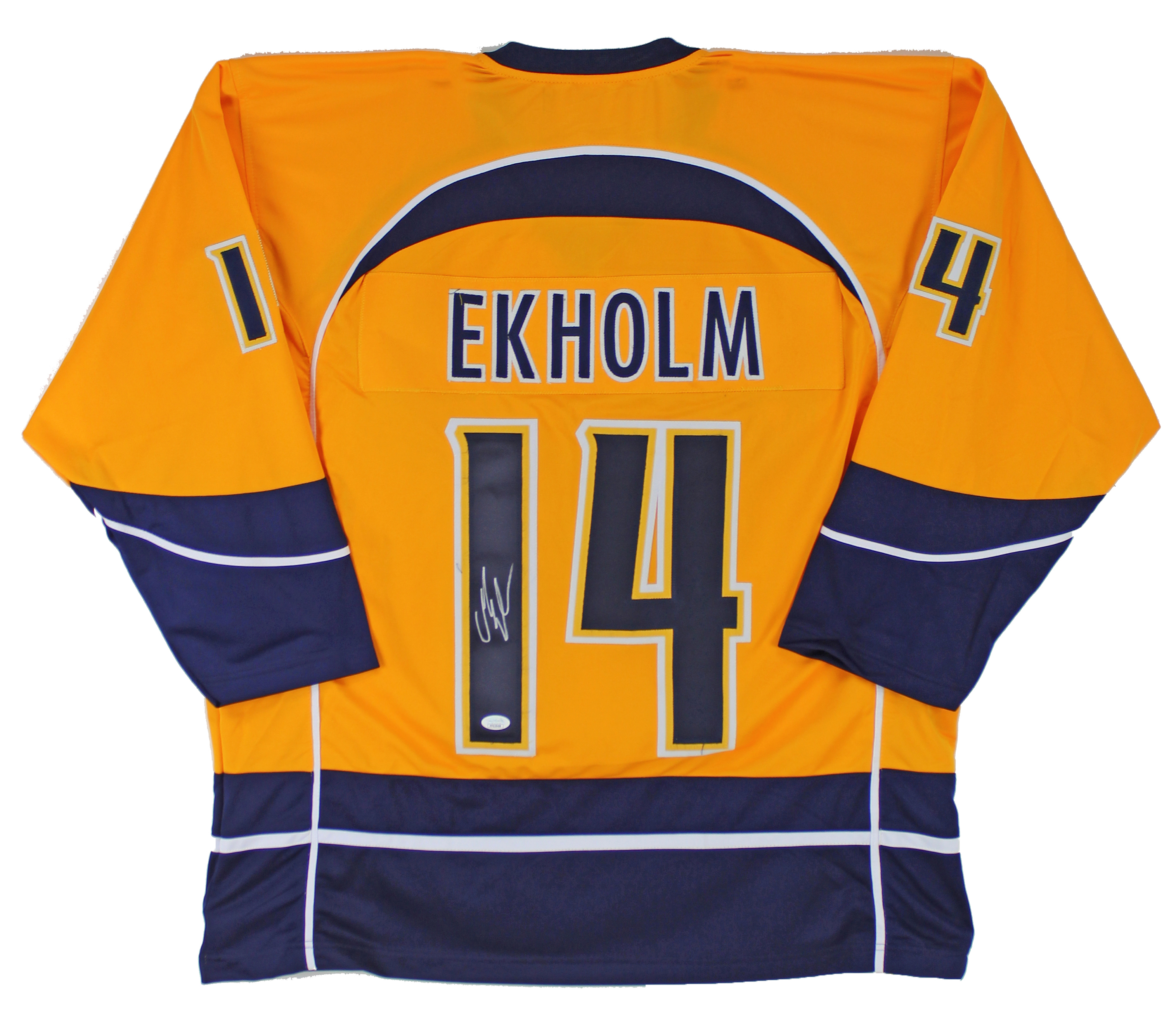 Mattias Ekholm Authentic Signed Yellow Pro Style Jersey Autographed JSA