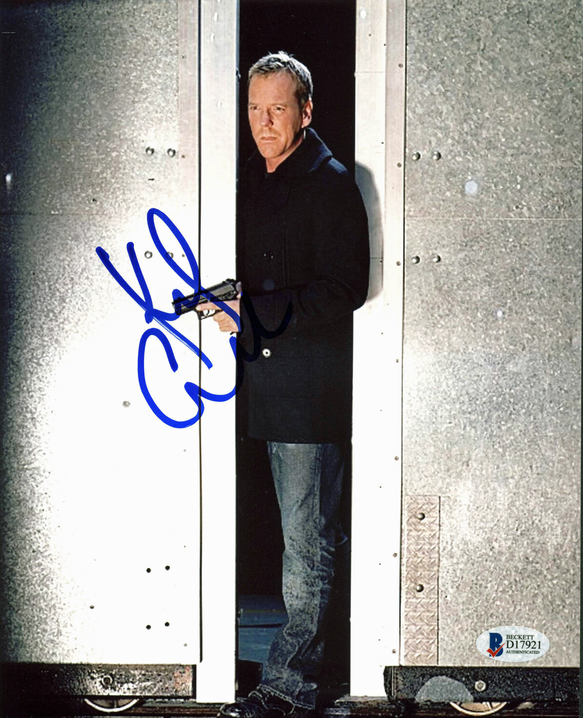 24 AUTOGRAPHED SIGNED /& FRAMED PP POSTER PHOTO KIEFER SUTHERLAND