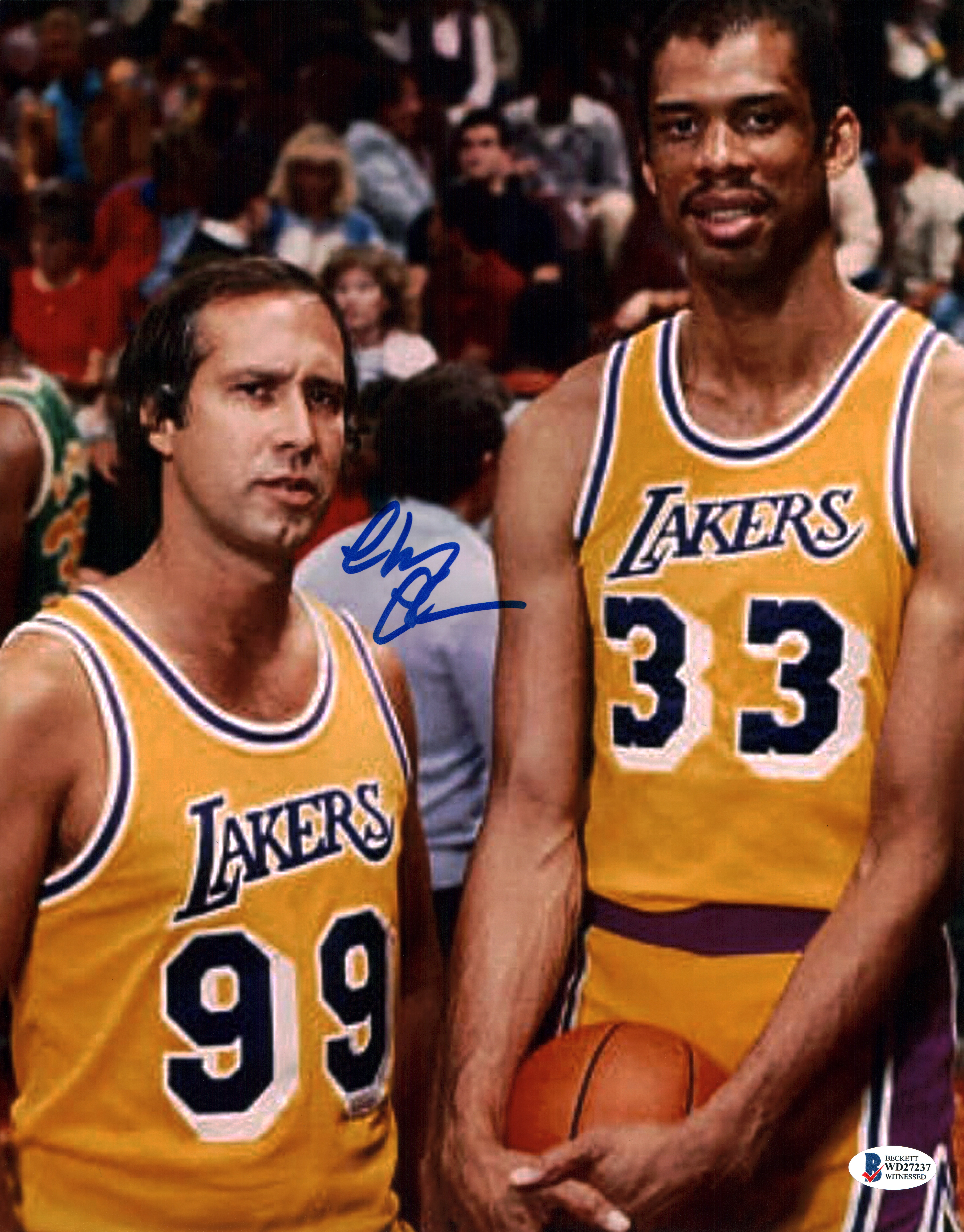 Chevy Chase Fletch Authentic Signed 11x14 Photo w Kareem Abdul-Jabbar BAS Wit 19 